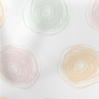 Colorful Circle Doodles Lightweight Cotton Poplin