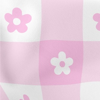 Pink Cute Daisy Lightweight Cotton Poplin