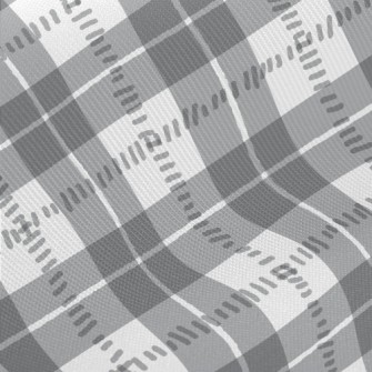 Gray And White Check Midweight Cotton Poplin