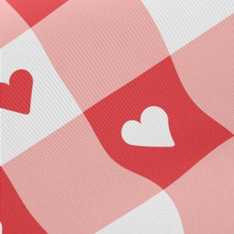 Two-color Heart Check Midweight Cotton Poplin