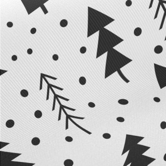 Black And White Geometric Fore Midweight Cotton Poplin
