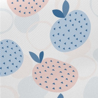 Abstract Apple With Polka Dots Midweight Cotton Poplin