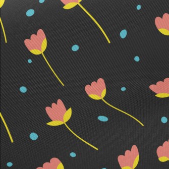 Lovely Red Tulips Midweight Cotton Poplin