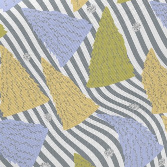 Winter Colored Pine Trees Midweight Cotton Poplin
