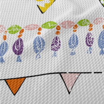 Colorful Decoration Birdseye Piqué