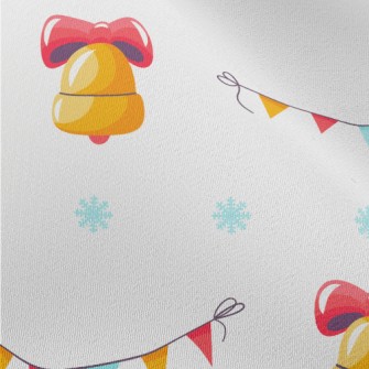 Festive Bells And Colorful Fla Chiffon