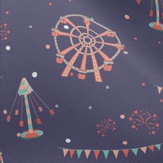 Amusement Park Fireworks Displ Chiffon