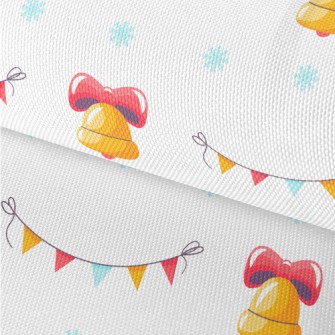 Festive Bells And Colorful Fla Waterproof Oxford