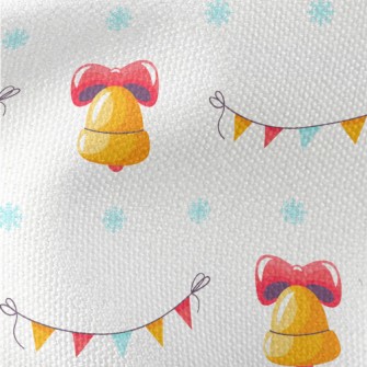 Festive Bells And Colorful Fla Waterproof Canvas