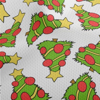 Hand-painted Christmas Tree Athletic Mesh Flat Back