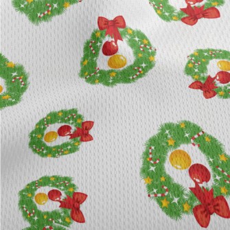 Exquisite Christmas Wreath Athletic Mesh Flat Back