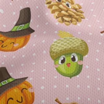 Lovely Autumn Crops Athletic Mesh Flat Back