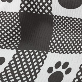 Bear Paw Print Grid Terry