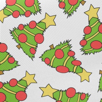 Hand-painted Christmas Tree Twill