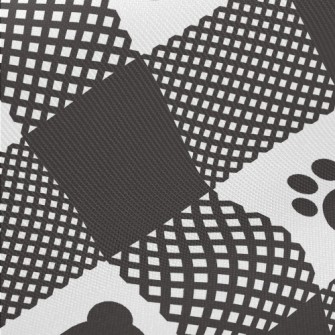 Bear Paw Print Grid Twill