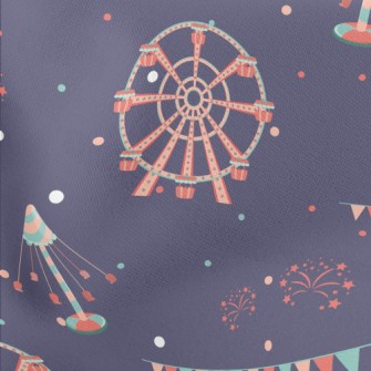 Amusement Park Fireworks Displ Stretch Ponte