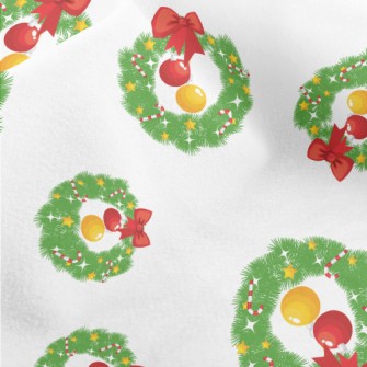 Exquisite Christmas Wreath Micro Fleece