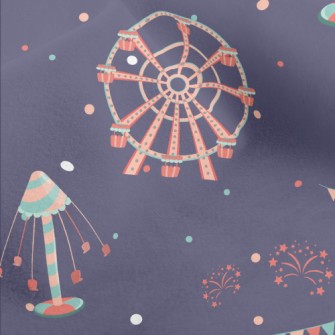 Amusement Park Fireworks Displ Micro Fleece