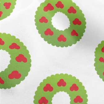 Cute Cartoon Christmas Wreath Micro Fleece