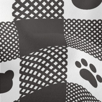 Bear Paw Print Grid Lightweight Performance Linen