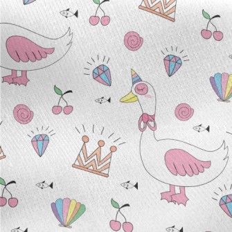 Fairytale Rainbow One-horned G Jersey Backed Fleece