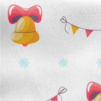 Festive Bells And Colorful Fla Jersey Backed Fleece