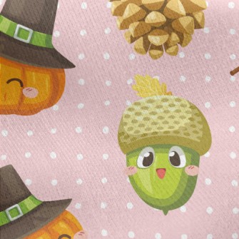 Lovely Autumn Crops Jersey Backed Fleece