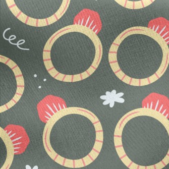 Cute Ruby Ring Jersey Backed Fleece