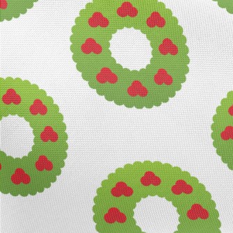 Cute Cartoon Christmas Wreath Pongee