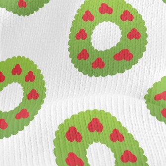 Cute Cartoon Christmas Wreath Stretch Jersey