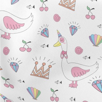 Fairytale Rainbow One-horned G Lightweight Cotton Poplin