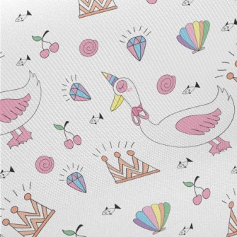Fairytale Rainbow One-horned G Midweight Cotton Poplin