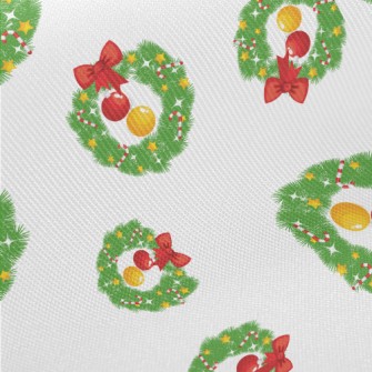 Exquisite Christmas Wreath Midweight Cotton Poplin