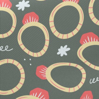 Cute Ruby Ring Midweight Cotton Poplin
