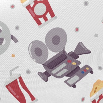 Movie Film Camera Midweight Cotton Poplin