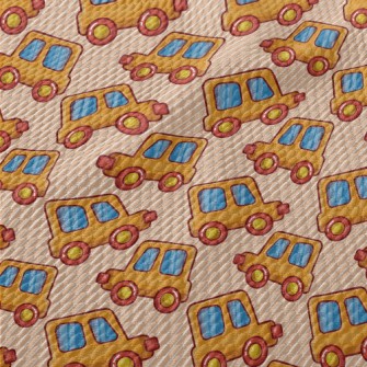 Cute And Energetic Car Birdseye Piqué