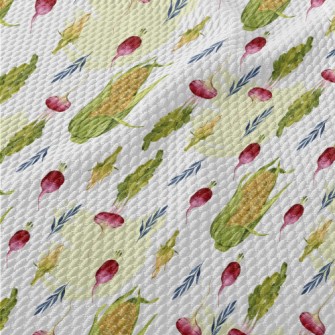 Watercolor Corn Beetroot Birdseye Piqué