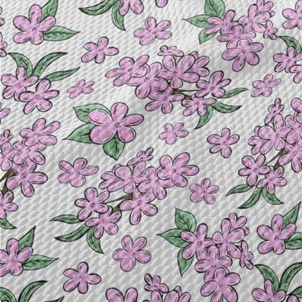 Blooming Cherry Trees Birdseye Piqué