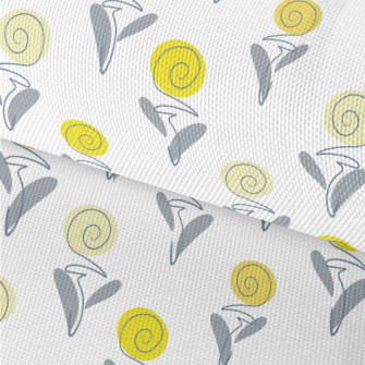 Curly Swirl Flowers Waterproof Oxford