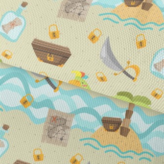 Island Treasure Pirates Waterproof Oxford