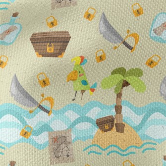 Island Treasure Pirates Waterproof Canvas