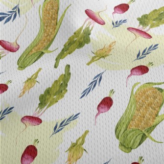 Watercolor Corn Beetroot Athletic Mesh Flat Back