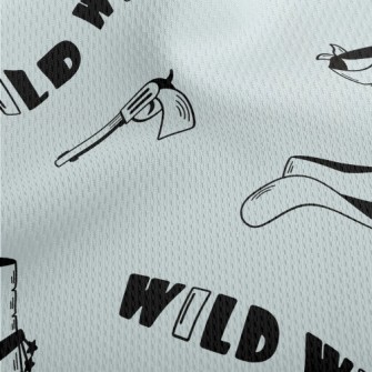 Wild West Cowboy Athletic Mesh Flat Back