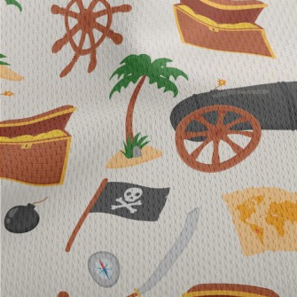 Pirate Treasure Knife Athletic Mesh Flat Back