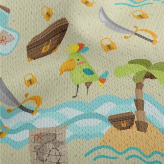 Island Treasure Pirates Athletic Mesh Flat Back
