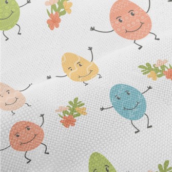 Anthropomorphic Colored Eggs Performance Linen