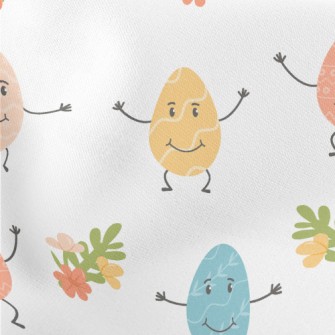 Anthropomorphic Colored Eggs Stretch Ponte