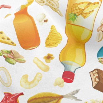 Soda Cookies Snacks Micro Fleece