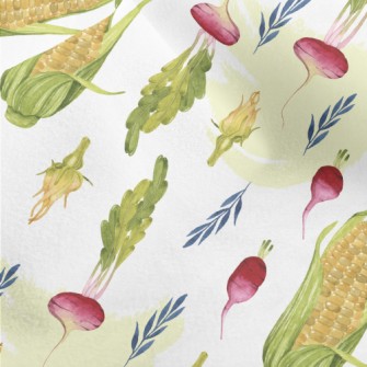 Watercolor Corn Beetroot Micro Fleece