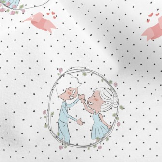 Cute Valentine&#39;s Day Coupl Micro Fleece